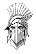 Spartan warrior facing tattoo design idea