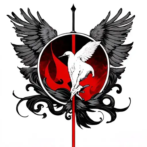 IV·I·MMXXI Psalm 23:4 black ith red accent tattoo design idea