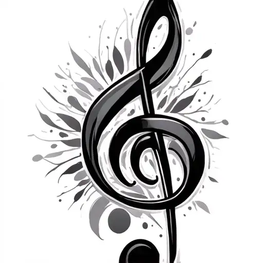 Treble Clef And Bass Clef tattoo design idea