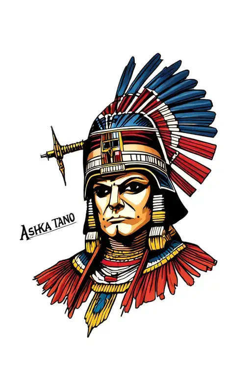 Ashoka tano star wars tattoo design idea