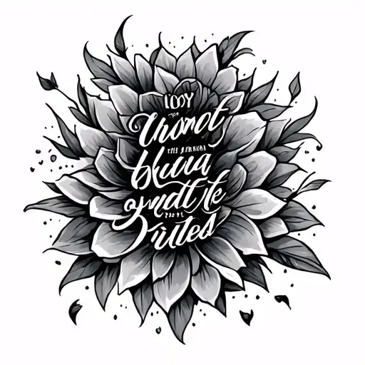 psalms 23:4 bold written tattoo design idea