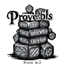 "Proverbs 16:33" dice set tattoo design idea