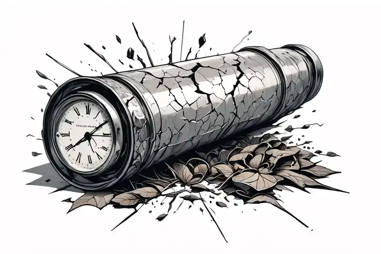time capsule made of broken tattoo design idea