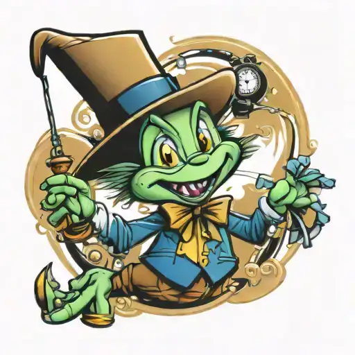 jiminy cricket tattoo design idea
