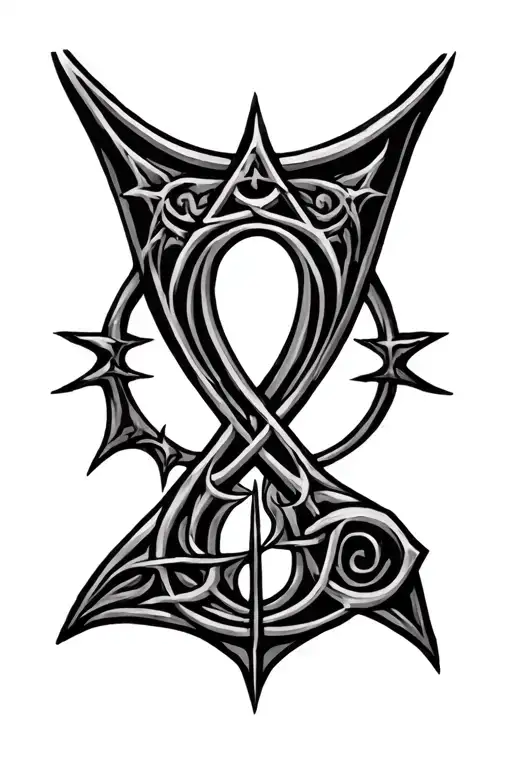 arcane rune tattoo design idea