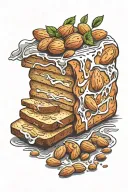 almond bread tattoo design idea