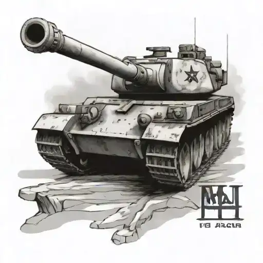 M1A1 Abram's tank tattoo design idea