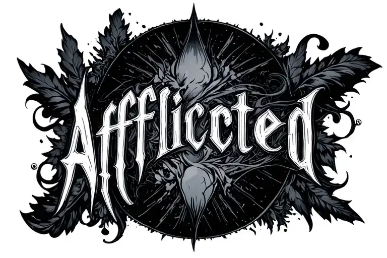 "Afflicted " Afflicted  tattoo design idea