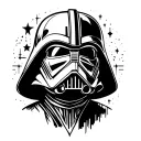 fine line dainty star wars tattoo design idea