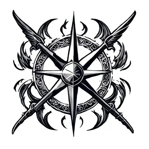 Warhammer chaos star tattoo design idea