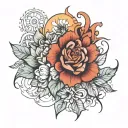 To create a single cohesive pattern that incorporates "Salma," "Ryan," and "Ella," I'll suggest combining elements from  tattoo design idea