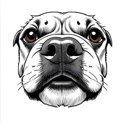 Dog Nose Print tattoo design idea