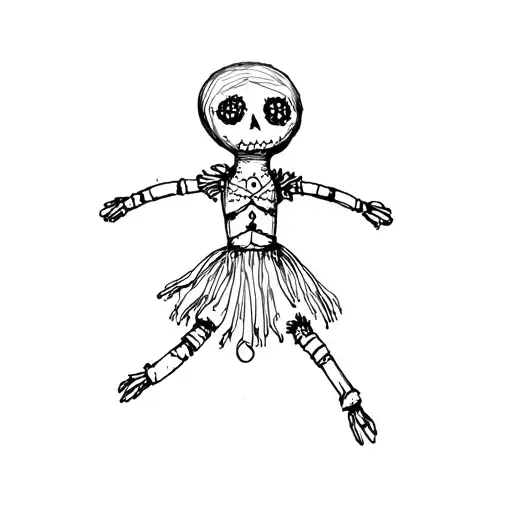 voodoo doll tattoo design idea