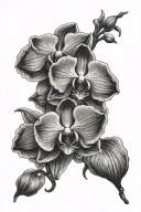 orchid bio organical ripping tattoo design idea