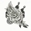 wedding ring around finger minimalist tattoo tattoo design idea