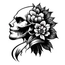 Bold, solid outlines — keep the design clean, almost like a stencil or traditional tattoo style.Minimal shading — use  tattoo design idea