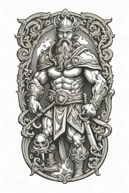 Hephaestus forging tattoo design idea