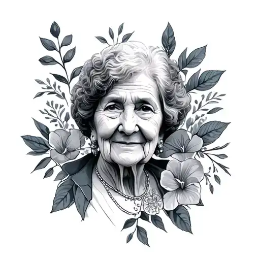 Grandmother Memorial tattoo design idea