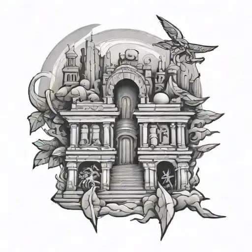 babylon archaeology tattoo design idea