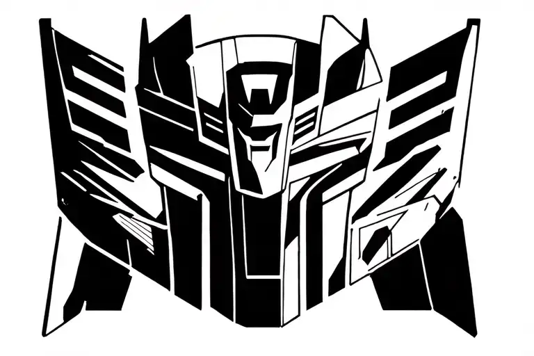 transformers autobot logo trampstamp tattoo design idea