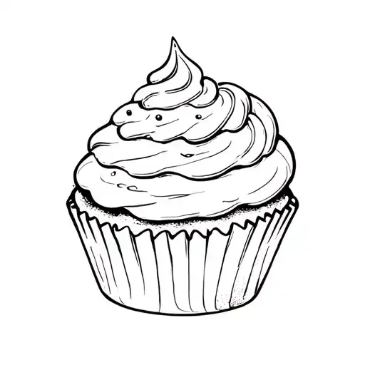 cupcake design tattoo design idea