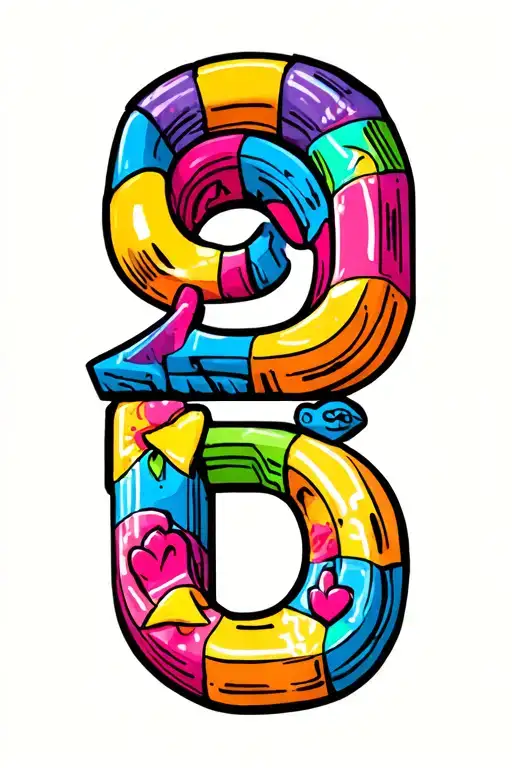 letter and number blocks and crayons still color tattoo design idea