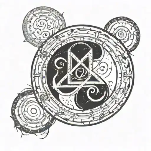 alchemical symbol for copper in a circle tattoo design idea