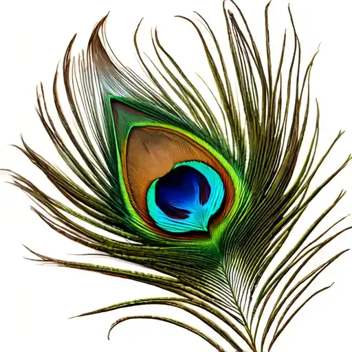 Peacock feather tattoo design idea