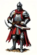 cod,book,knight holding sword tattoo design idea