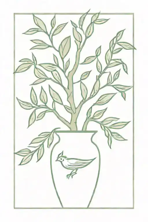 greek vase olive tree tattoo design idea