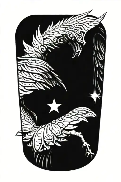 Arch Angel Michael armor standing tattoo design idea