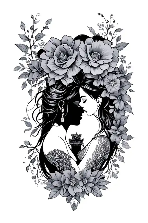 tattoo in honor of daughter and wife tattoo design idea