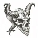 oryx skull  tattoo design idea