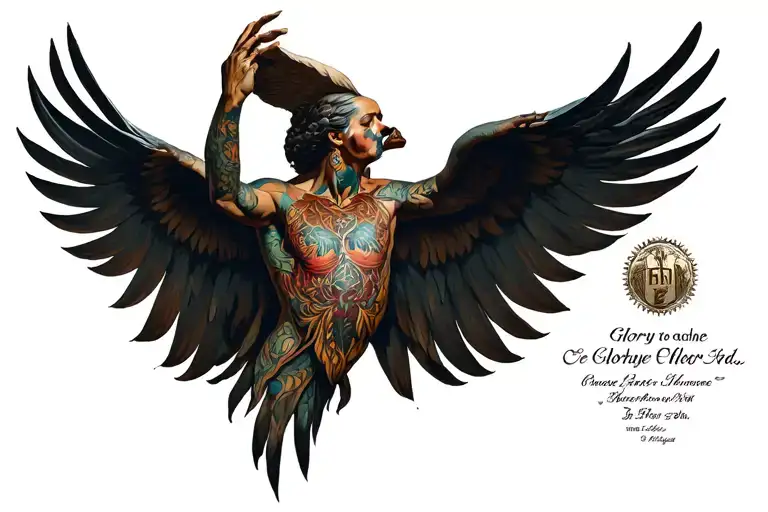 Glory to God alone tattoo design idea