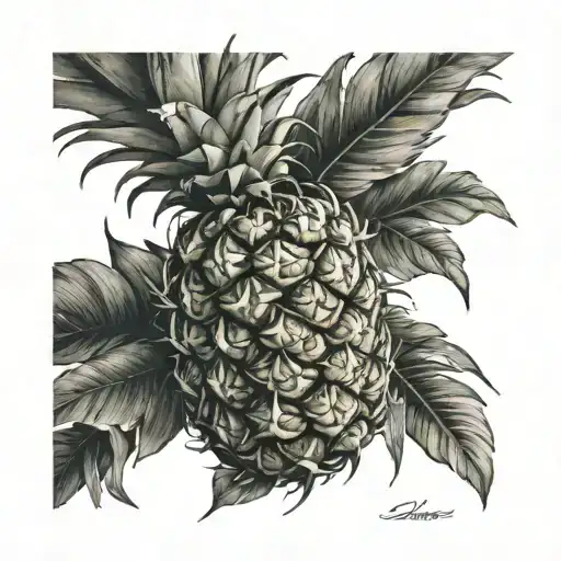 pineapple tattoo design idea