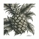 pineapple tattoo design idea