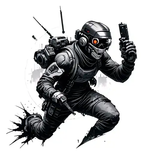 Cyberpunk Edgerunner tattoo design idea