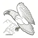 flying andean condor tattoo design idea