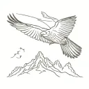 flying andean condor tattoo design idea