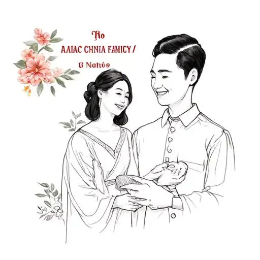 Family is all this word in Vietnamese style tattoo design idea