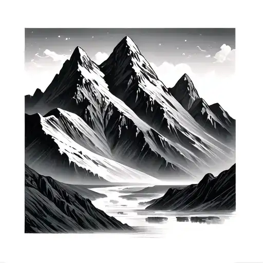 3 Peaks tattoo design idea