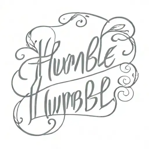 Word Humble with shadows  tattoo design idea