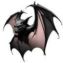 realistic Gothic Bat tattoo design idea