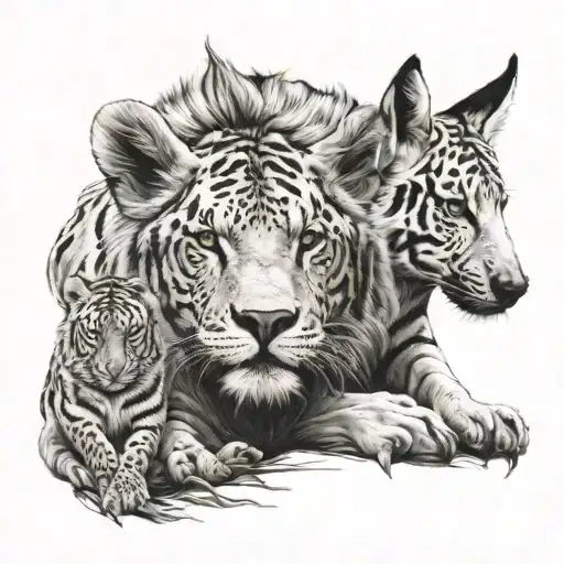 animal and a way to incorporate my 3 daughters aged 9, 6 and 1 tattoo design idea