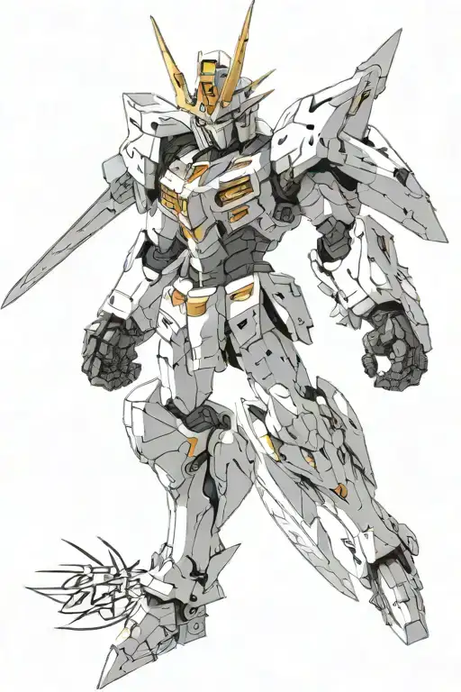 Gundam Barbatos with sword tattoo design idea
