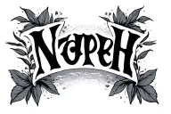 name written tattoo design idea