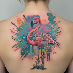 flamingo  tattoo design idea