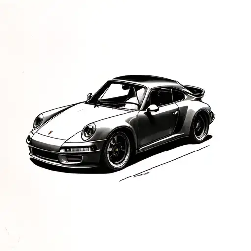 Porsche 911 tattoo design idea