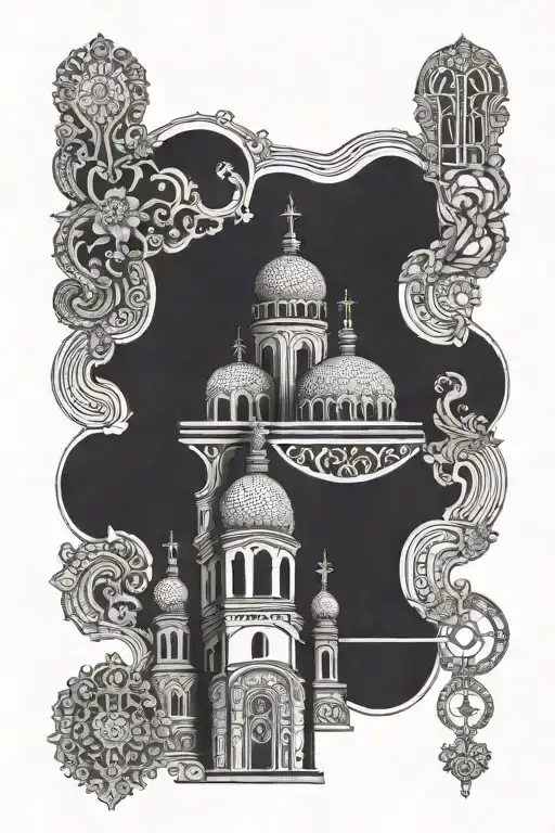 Orthodox Church tattoo design idea