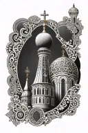 Orthodox Church tattoo design idea